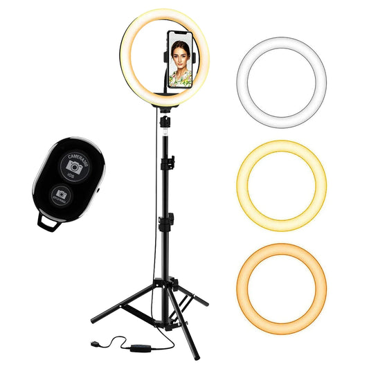 5 Core 12" Selfie LED Circle Light with 67" Adjustable Tripod Stand & Phone Holder